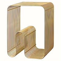 Modern Scandinavian Metal Coffee Table Living Room Furniture Sleek  Side Table Minimalist Storage for Magazines and Books - Buy online at  Vibe In Cart.