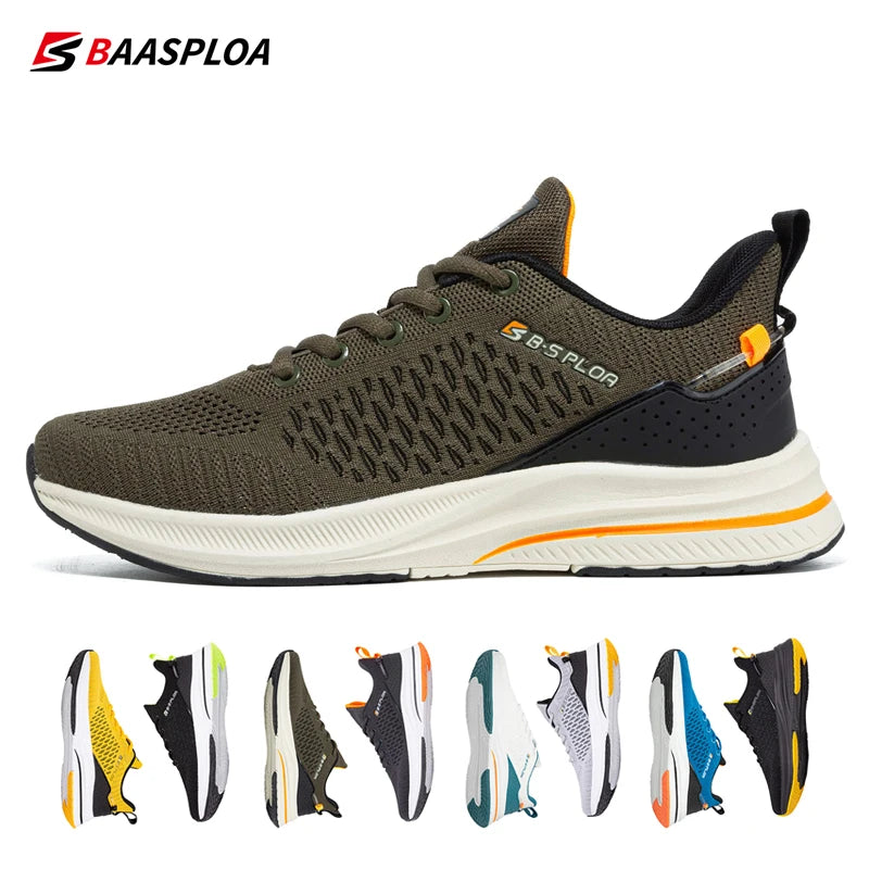 Baasploa Lightweight Running Shoes For Men Comfort Men's Designer Mesh Casual Sneakers Lace-Up Male Outdoor Sports Tennis Shoes - Buy online at  Vibe In Cart.