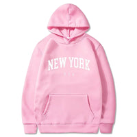Men Women New York U.S.A City Hoodies Fashion Letter Printed Graphic Sweatshirts Loose Casual Harajuku Hooded Pullover Sportwear - Buy online at  Vibe In Cart.