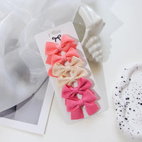 Polyester Ribbon Bowknot Barrettes Set for Girls, 6 or 10 Pieces