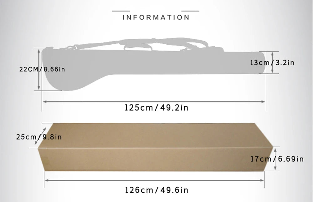 Lightweight Nylon Stand Golf Bag 126x22x13cm for 6-7 Clubs