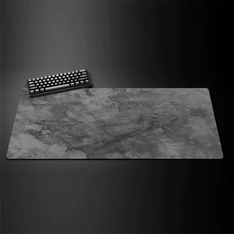 XXL Gray Rubber Mouse Pad With Stitched Edges For Gaming