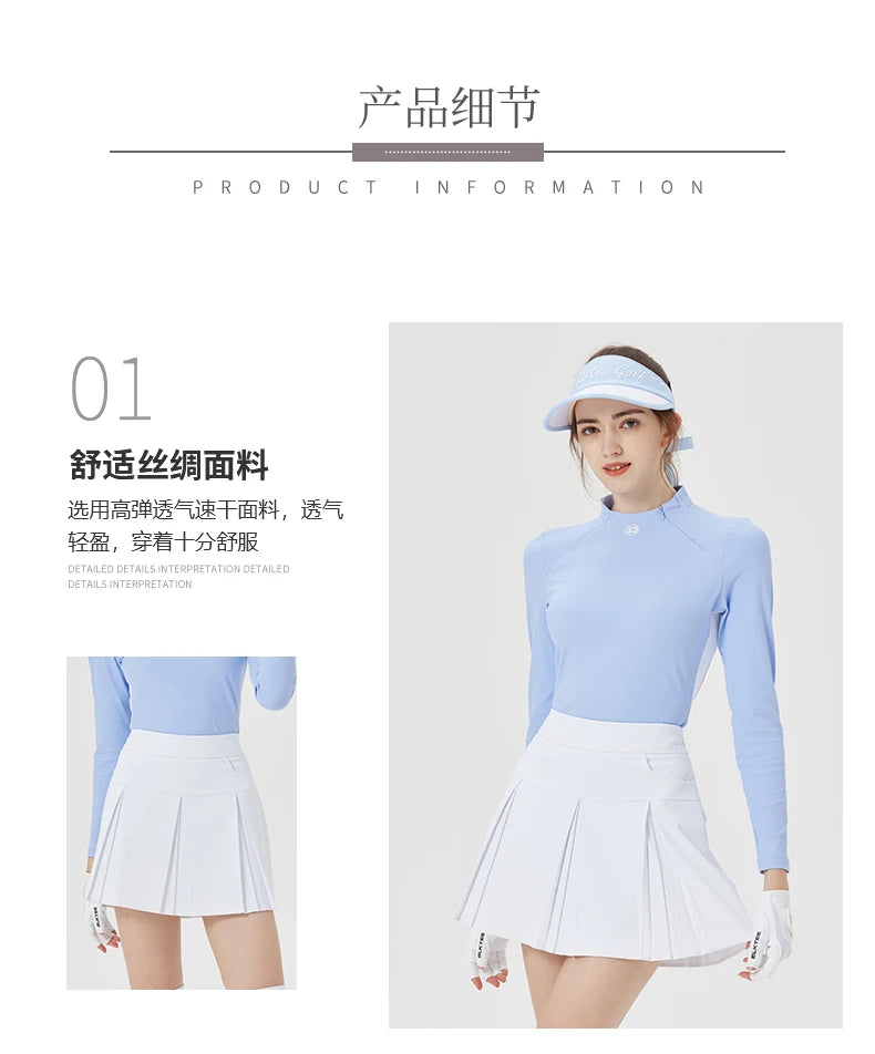 BG Golf Women's High Waist Short Skirt Slim Fit GOLF Jersey Clothing Sports Tennis Pleated Skort Ladies Golf Wear