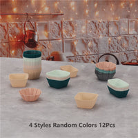 12pcs/Set Silicone Cake Mold Round Shaped Muffin Cupcake Baking Molds Kitchen Cooking Bakeware Maker DIY Cake Decorating Tools - Buy online at  Vibe In Cart.