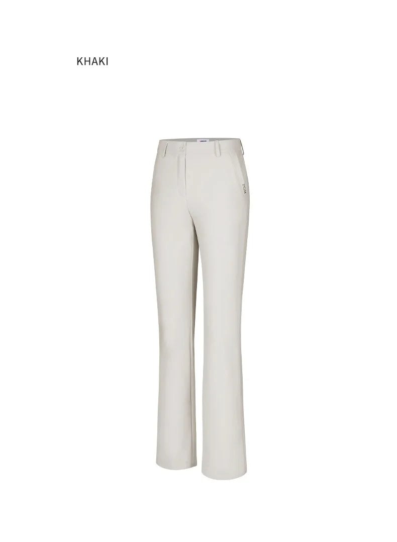 Women's High Waist Fleece Golf Pants Windproof Flared