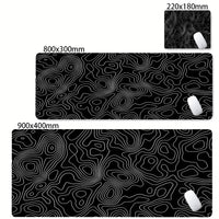 Large Waterproof Non-Slip Rubber Mouse Pad in Black and White