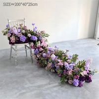 Artificial Silk Flower Row 100/200cm Table Centerpiece