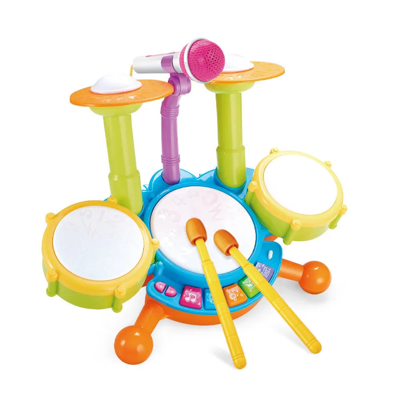 Kids Drum Set Toddlers 1-3 Musical Baby Educational Instruments Toys for Toddlers Girl Microphone Learning Activities Gifts - Buy online at  Vibe In Cart.