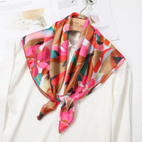 Women's 70x70cm Square Silk Scarf Shawl Headband