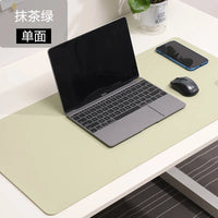 Large White Gaming Mousepad Waterproof Non-Slip PU Leather