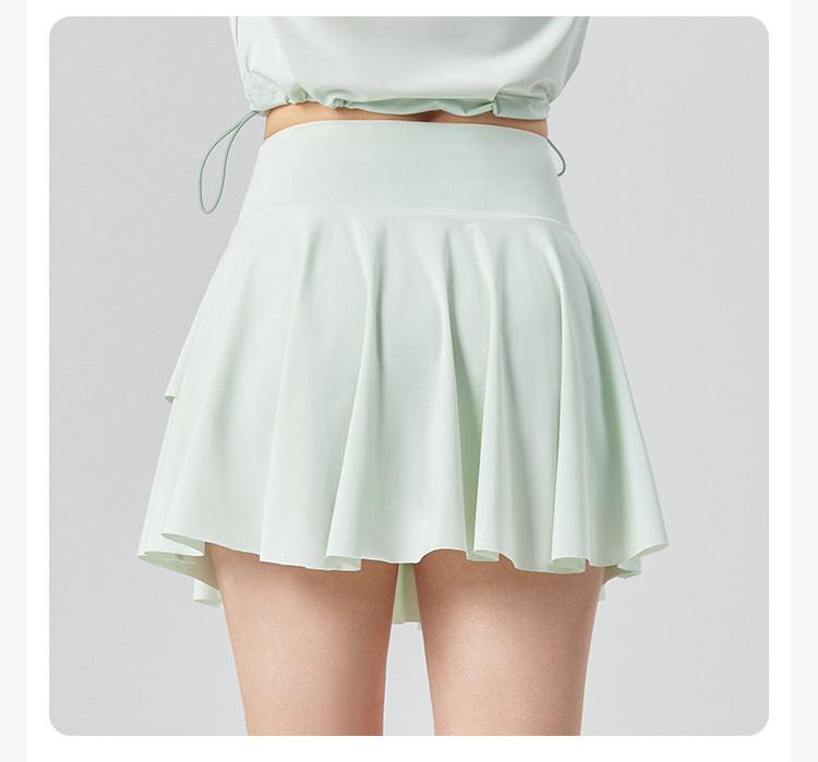 Tennis Skirt for Women with Sun Protection Athletic High-waisted Sun Block Skort Pleated Golf High-Waisted Pleated Shorts Bottom - Buy online at  Vibe In Cart.