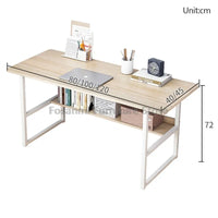 Sturdy Room Students Study Table Wide Desktop Rounded Corners Office Computer Desk With Storage Layer Simple Home Gaming Desk - Buy online at  Vibe In Cart.
