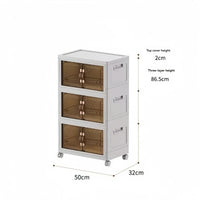 Folding storage cabinet, multi-layer large capacity, simple and modern transparent storage cabinet, clothes and toys storage - Buy online at  Vibe In Cart.