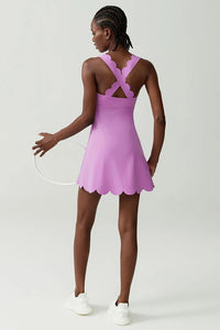 Women Tennis Yoga Dress Solid Color Buttery Soft Gym Suit Breathale Running Skirt Female Golf Short Sportswear Workout Clothes - Buy online at  Vibe In Cart.