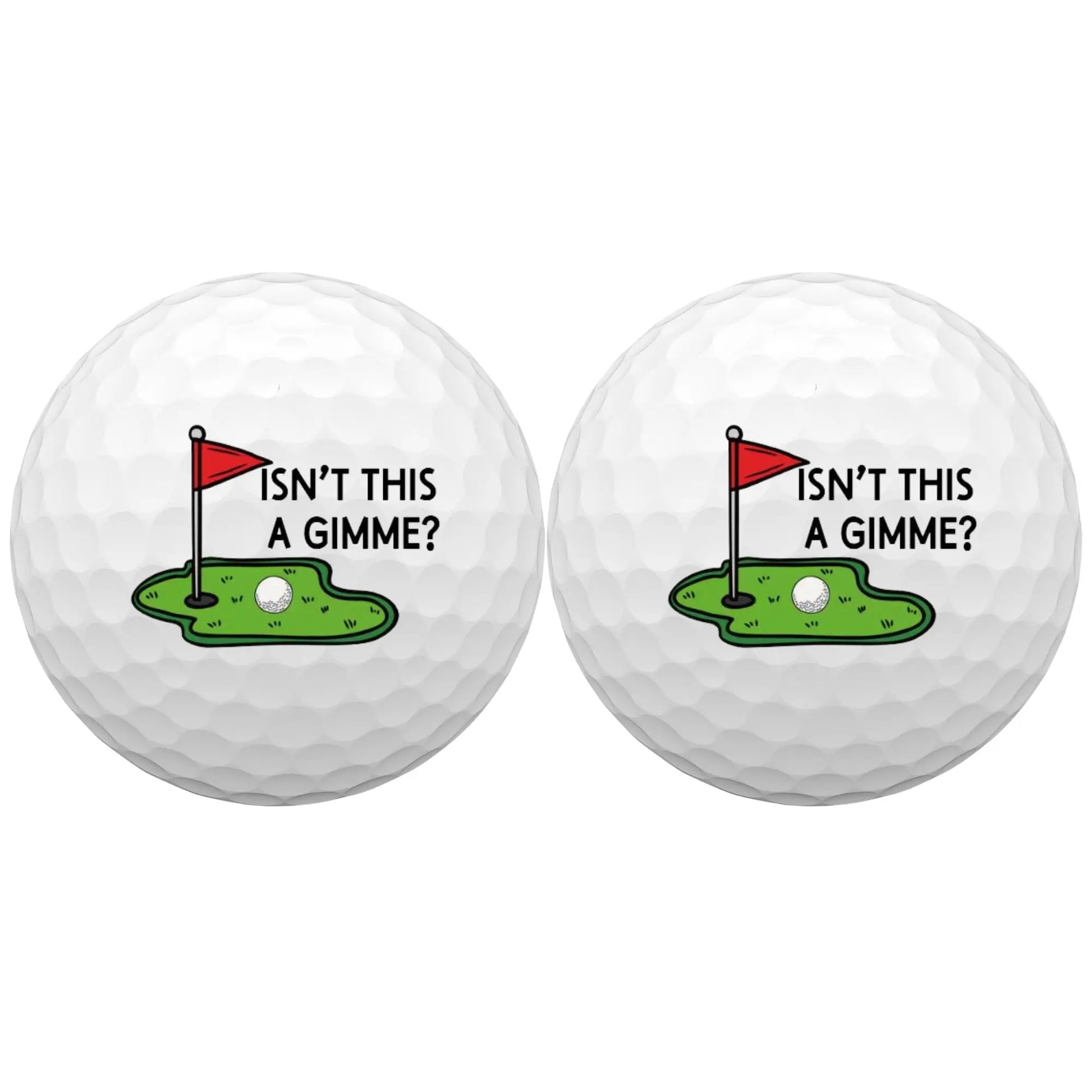 Pack Of 2 Funny Standard Golf Balls With Two Different Styles
