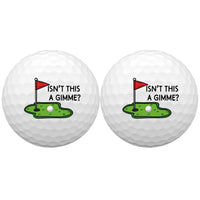 Pack Of 2 Funny Standard Golf Balls With Two Different Styles