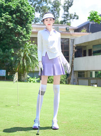 TTYGJ New Golf Skirt Women Spring Autumn Fashion A-lined Skirt Ladies Outdoor Sports Skorts Casual Golf Wear with Inner Shorts