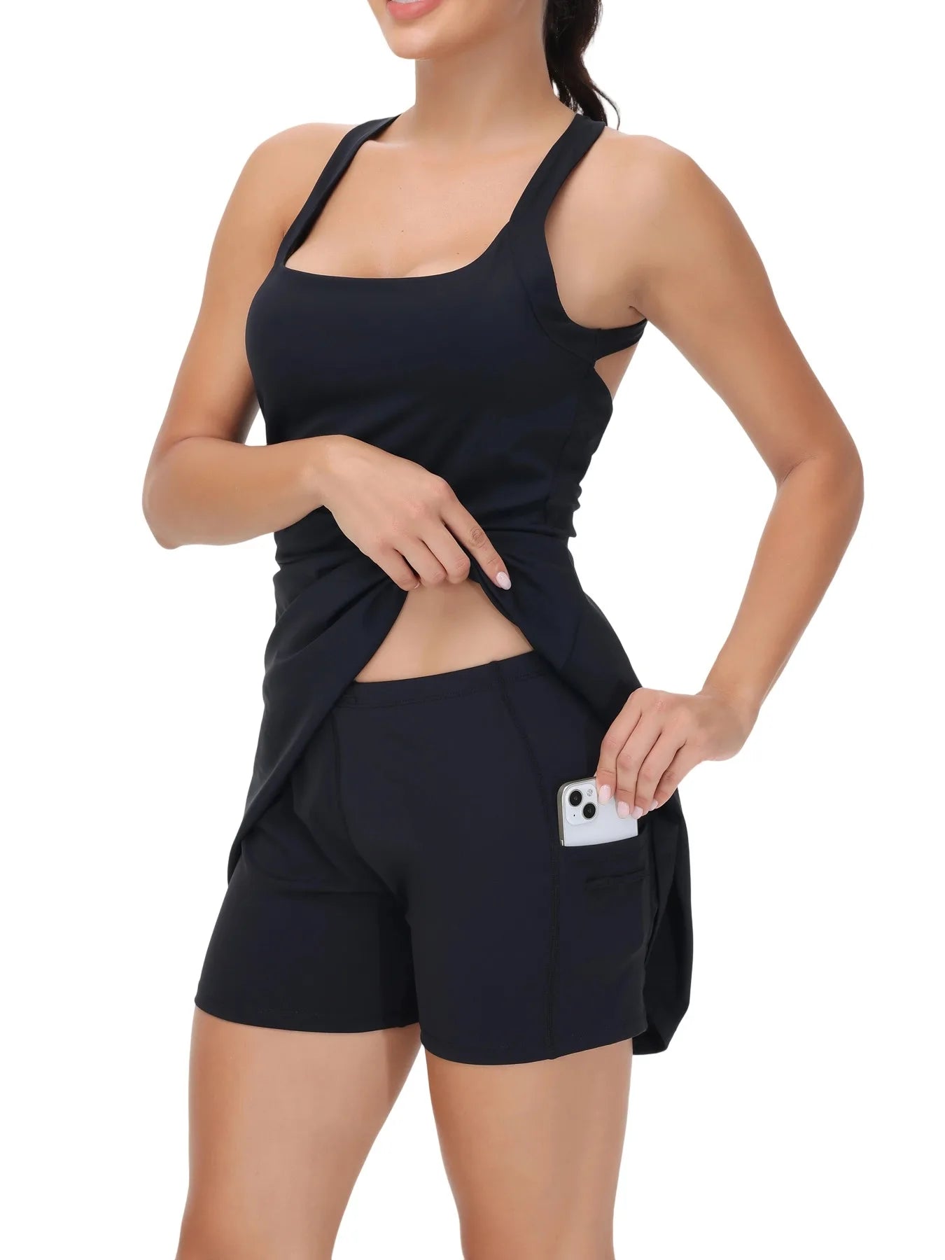 Tennis Golf Dress Yoga Fitness Halter Dress Women's 2-Piece Set Built-In Leggings Detachable Summer Cute Light and Breathable Fa - Buy online at  Vibe In Cart.