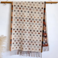 Women's Long Warm Polyester Print Winter Scarf Over 175cm
