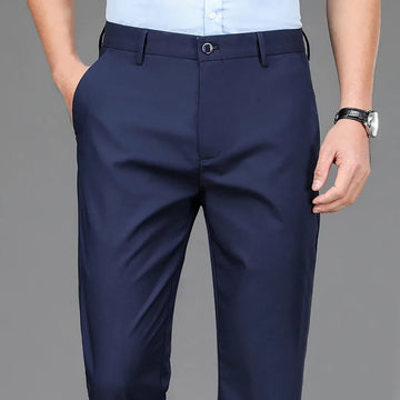 Male Pants Stretch Solid Black Smart Casual Men's Trousers Office Quick Dry Suit Pants New Spring Autumn Korean Straight Pants - Buy online at  Vibe In Cart.