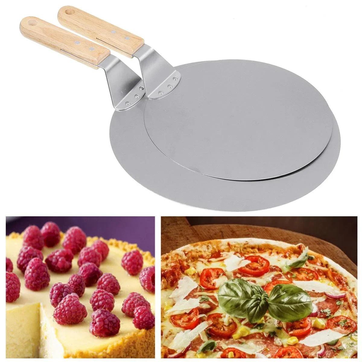 10/12inch Pizza Shovel Pastry Tools Stainless Steel Wooden Handle Peel Round Anti-scalding Pan Bakeware Maker - Buy online at  Vibe In Cart.
