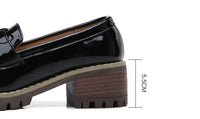 Women's Leather Loafers with Fringe Slip-On Brown Flats