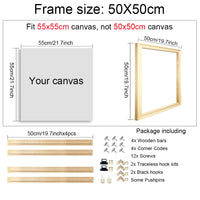 25x35cm Wooden Rectangle Picture Frame for 30x40cm Canvas