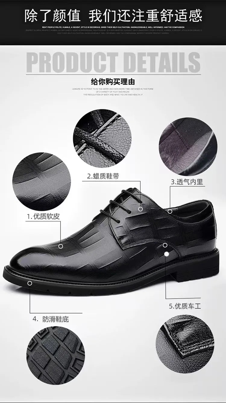 Hot Sale Men's Leather Shoe Breathable Leather Shoes for Men Version British Casual Men's Shoes Comfortable Men Leather Shoes - Buy online at  Vibe In Cart.
