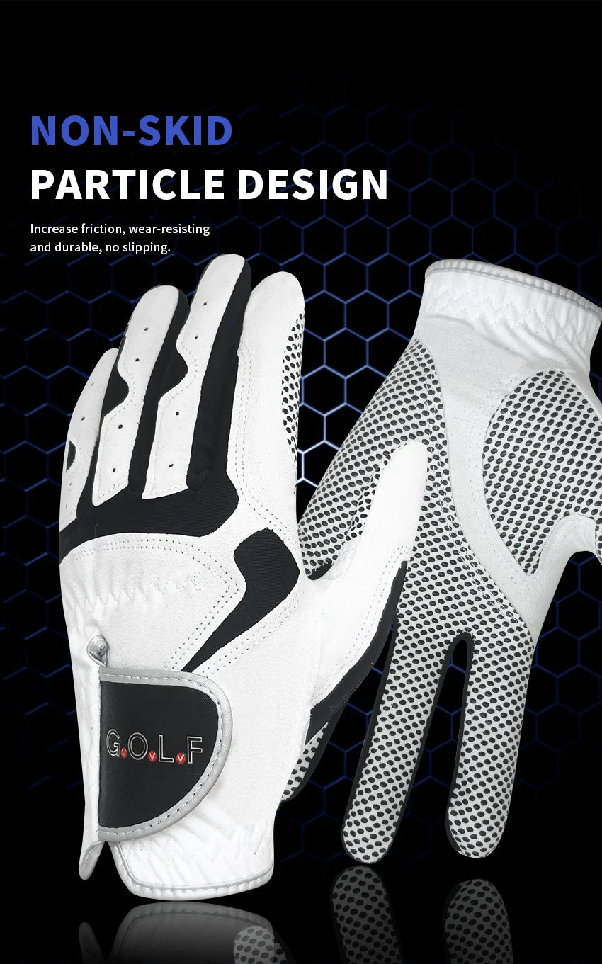 GvOvLvF 1pc Golf Gloves men Professional Breathable Blue White Soft Fabric Left Right Sports Non-slip Glove For Golfer Gift New - Buy online at  Vibe In Cart.