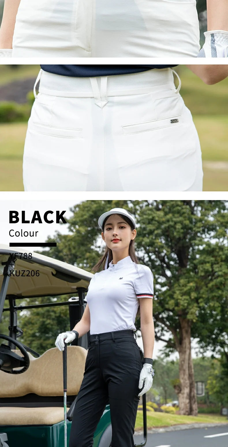 Pgm Golf Flared Pants for Women Spring High-waisted Slim Fit Long Pants Summer Elastic High-end Trousers Ladies Golfer Clothing - Buy online at  Vibe In Cart.
