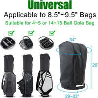 Portable Waterproof Nylon Golf Bag Rain Cover with Zipper and Buckle