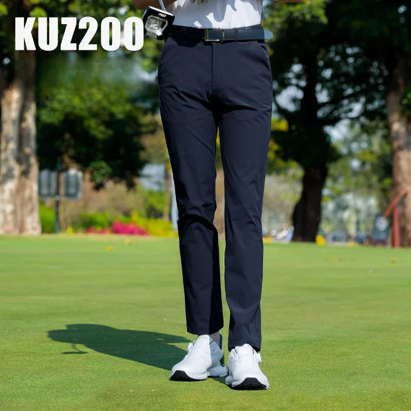 Men's Full Length Spring Summer Golf Pants in Nylon and Elastane