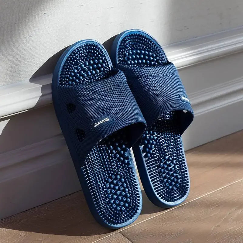 Summer Slippers for Men PVC Massage Non Slip Solid Color Comfortable Durable Bathroom Shoes Cool Pool - Buy online at  Vibe In Cart.