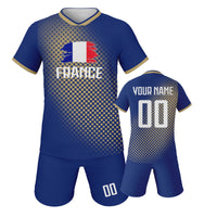France Kids Football Jersey Custom Soccer Kit Youth Team Uniform Personalized Name Number Training Set Boys Girls Fans Gift - Buy online at  Vibe In Cart.