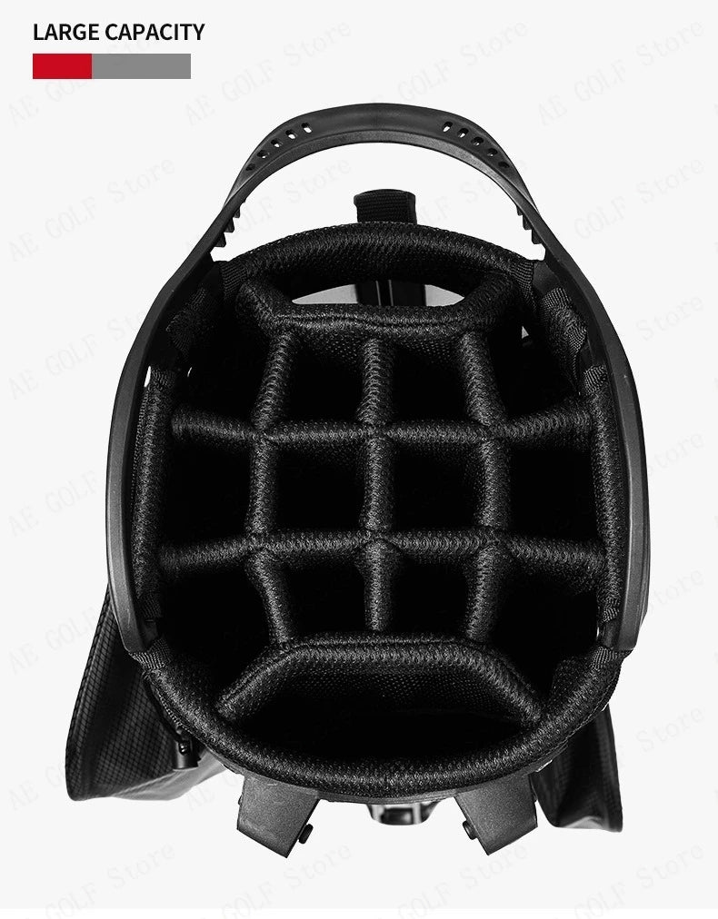Lightweight Unisex Nylon Golf Rack Bag with 14 Insertions and Shoulder Strap