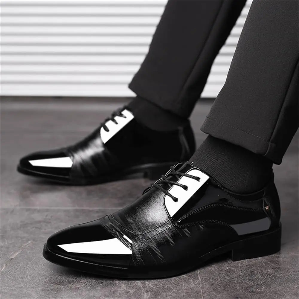 Men's Dress Shoes Business Oxfords Patent Leather Dress Shoes Classic Loafers Formal Derby Shoes For Men - Buy online at  Vibe In Cart.