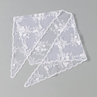Adult Women's Triangular Lace Polyester Hair Scarf Accessory