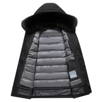 Canada Fashion Winter Jacket for Men Down Coat Parka Men's White Goose Down Jacket Long Padding Detachable Down Inner Liner H819 - Buy online at  Vibe In Cart.