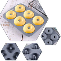6 Holes Silicone Donut Mold Bagel Pan Non-stick Baking Heat Resistance DIY Mould Doughnut Maker Pan Baking Tool for Oven Bakewar - Buy online at  Vibe In Cart.