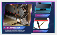 Gaming Desk L Shaped Corner Computer Desk, Home Office Desks Writing Workstation with Large Monitor Stand Easy to Assemble - Buy online at  Vibe In Cart.