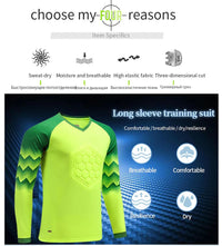 2023 Men Kid Football Goalkeeper Uniform Protective Sponge Long Sleeve Soccer Training Goalkeeper Top Soccer Jersey Pants Custom - Buy online at  Vibe In Cart.
