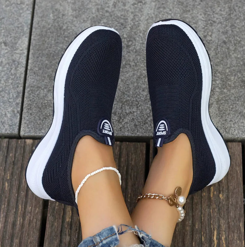 Summer New Mesh Breathable Large Size Casual Shoes for Women Soft Sole Lightweight One Step Single Shoes for Women - Buy online at  Vibe In Cart.