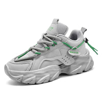 Men's Breathable Lace-Up Thick Soled Outdoor Casual Sneakers