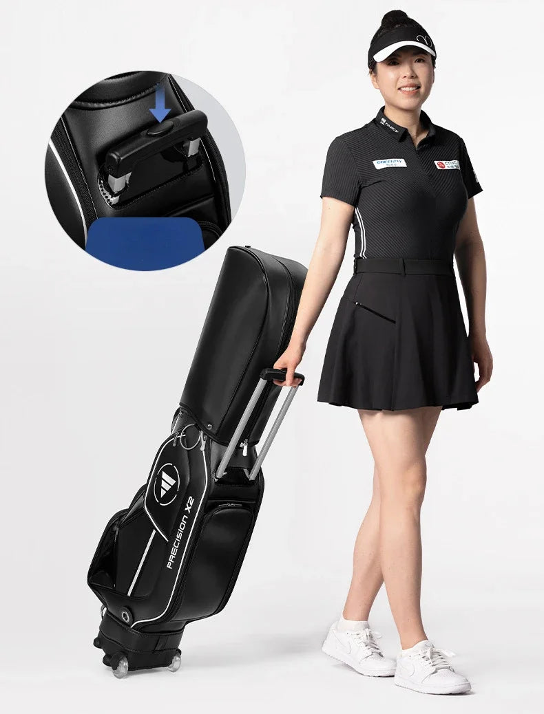 Waterproof PU Golf Ball Bag with Wheel and High Capacity