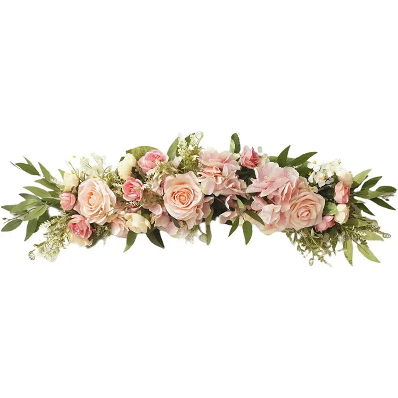 Wedding Arch Flowers Pink Rose Decorative Floral Swags Greenery Arbor Floral Arrangement or Sheer Drapes Wedding Chair Ceremony - Buy online at  Vibe In Cart.