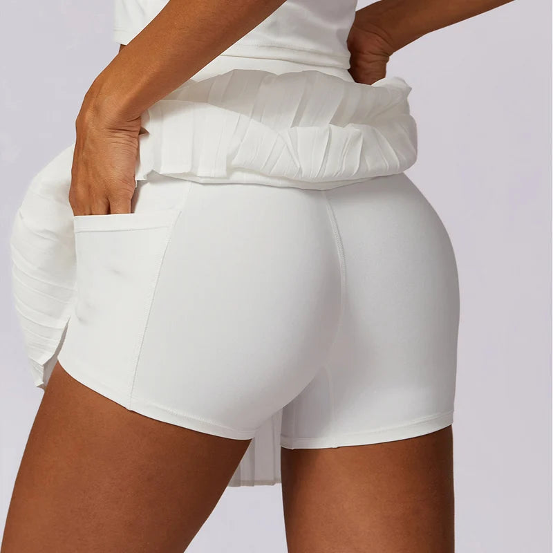 VITALINOVO Women's High Waisted Pleated Tennis Skirts with Pockets Tummy Control Casual Liner Skorts A Line Workout Golf Skirts - Buy online at  Vibe In Cart.