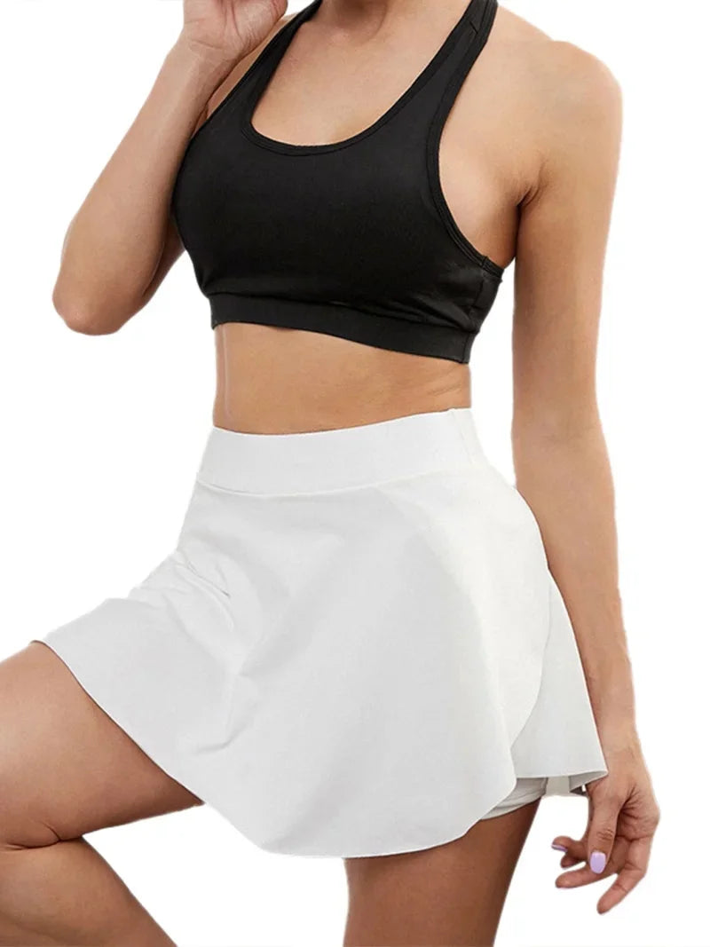 Pocket Quick Dry Sports Skirt Gym Dancing Tennis Skirts for Women Workout Cycling Fitness Shorts High Waist Running Skort - Buy online at  Vibe In Cart.