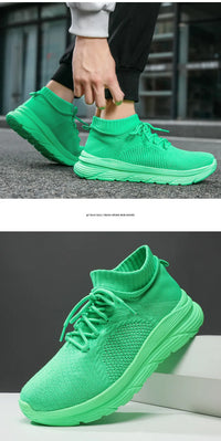 Men's Breathable Lace-Up Casual Sneakers With EVA Insole And Cotton Lining