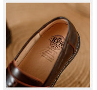 Women Loafers Genuine Leather Fringe Moccasions Retro British Style Ladies Oxford Shoes Slip On Brown Flats - Buy online at  Vibe In Cart.