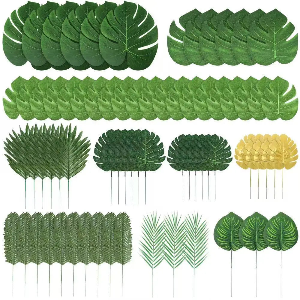 Artificial Tropical Palm Leaves Hawaiian Luau Jungle Safari Animal Theme Party Supplies Birthday Wedding Baby Shower Decoration - Buy online at  Vibe In Cart.